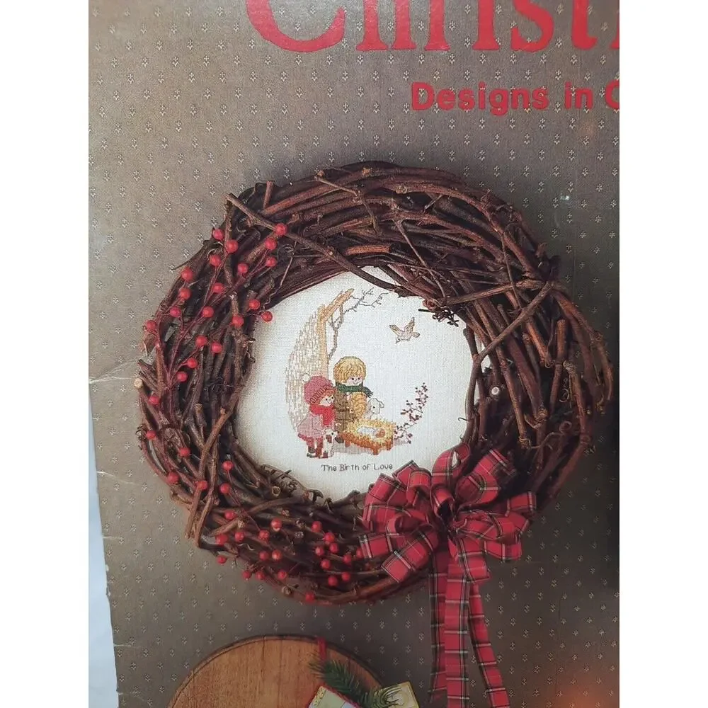 1985 June Grigg Designs Counted Cross Stitch Leaflet Christmas Past